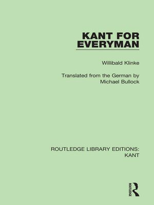 cover image of Kant for Everyman
